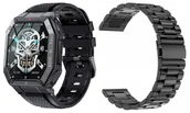 Smartwatch - GlacierX Trail Black + Pasek metalowy - miniaturka - grafika 1