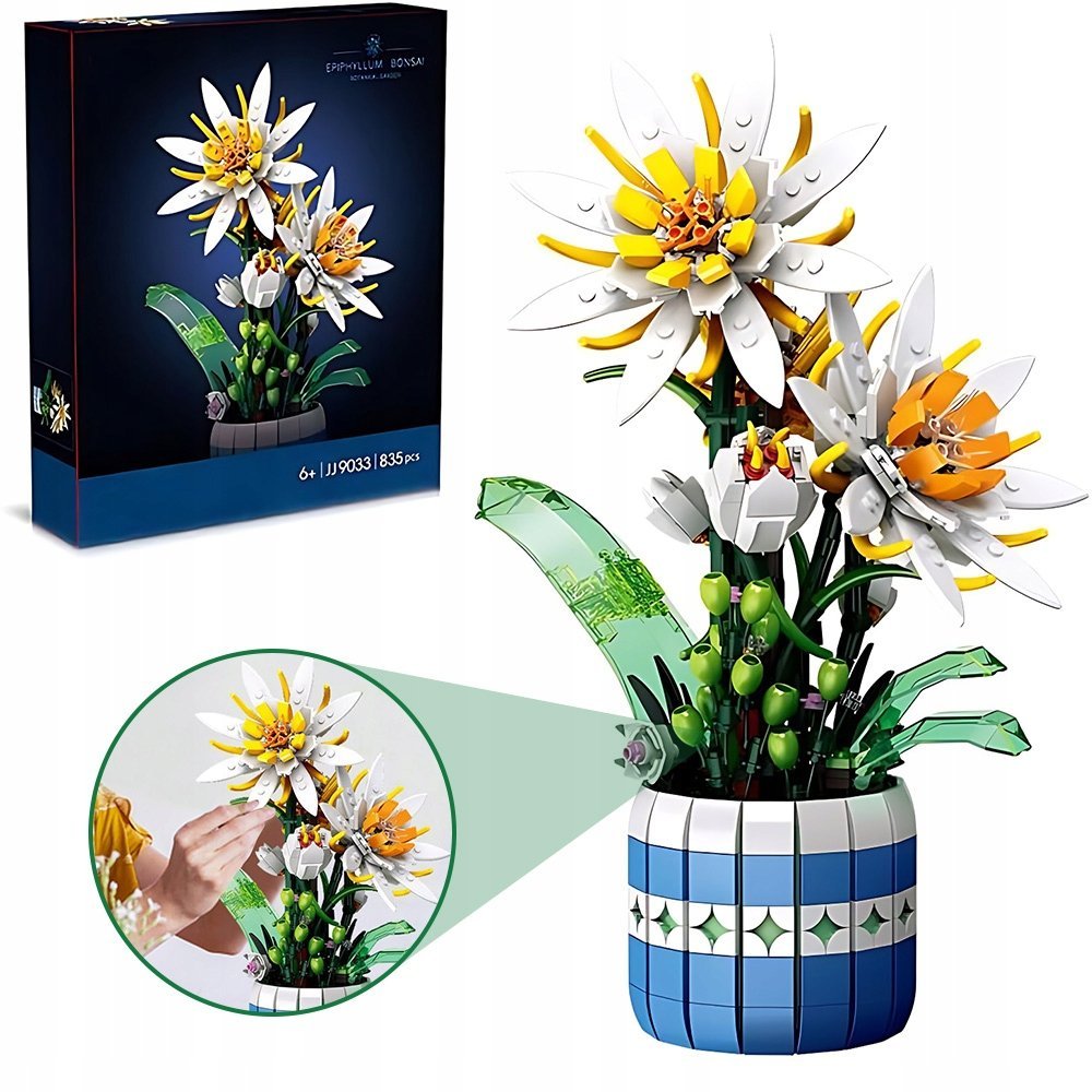 KLOCKI KWIATY KONSTRUKCYJNE ZESTAW BUKIET POLNYCH KWIATÓW