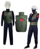 Dodatki do strojów karnawałowych - Strój Kostium Przebranie Kakashi Hatake Naruto Anime Cosplay Peruka L/Xl 176/182 Cm - miniaturka - grafika 1