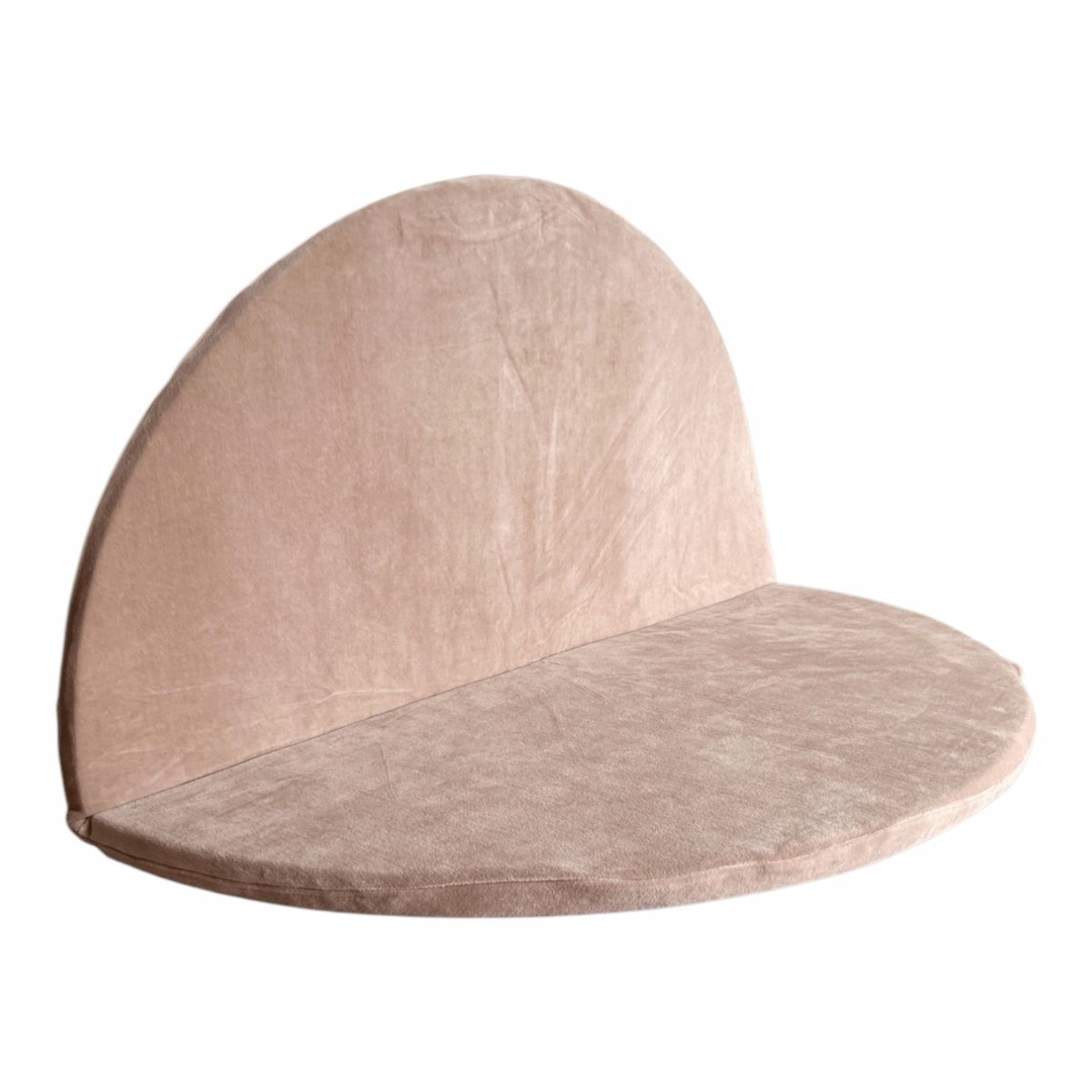 Mata MONIO VELVET beż okrągła 105x105 bez falbanek