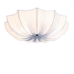 QAZQA Designerska lampa sufitowa szary jedwab 52 cm 3-punktowy - Plu - Oprawy, klosze i abażury - miniaturka - grafika 1