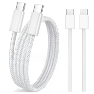 Etui i futerały do telefonów - Oryginalny kabel Apple A2795 do ładowania USB-C 1m 60W do iPhone 15 / 16 Szybkie ładowanie Biały - miniaturka - grafika 1