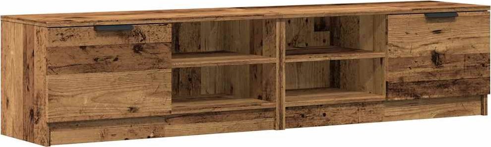 Szafki pod TV, 2 szt., stare drewno, 80x35x36,5 cm