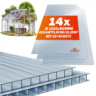 Płyty komorowe Wielościenne Przezroczyste 10,25m² - Pozostałe akcesoria do uprawy roślin - miniaturka - grafika 1