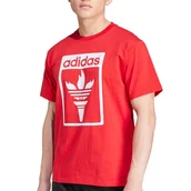 Koszulki męskie - Koszulka adidas Originals Trefoil Torch JJ1219 - czerwona - miniaturka - grafika 1