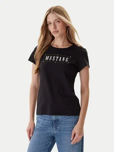 Mustang T-Shirt Loa 1016754 Czarny Slim Fit - Koszulki i topy damskie - miniaturka - grafika 1