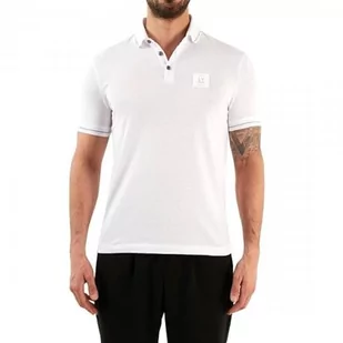 Armani Exchange Męska koszulka polo regular fit Cotton Jersey Metallic Icon Patch Polo Shirt, biały, XXL - Koszulki męskie - miniaturka - grafika 1