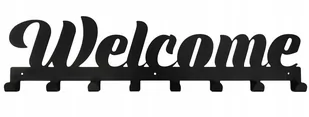 Wieszak Na Klucze Metalowy Welcome 52 Cm Czarny - Wieszaki i stojaki - miniaturka - grafika 1
