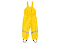 Spodnie i spodenki dla chłopców - Playshoes Spodnie przeciwdeszczowe dziecięce dla dziewczynki / chłopca, na szelkach z odblaskami (Żółty, 110/116) - miniaturka - grafika 1