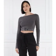 Bluzki damskie - CALVIN KLEIN JEANS Bluzka | Cropped Fit - miniaturka - grafika 1