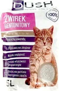 Żwirek dla kota Dush Żwirek Bentonitowy DUSH health & care 5L - LAVENDA - Żwirek dla kotów - miniaturka - grafika 1