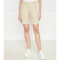 Spodenki damskie - Calvin Klein Lniane szorty | Regular Fit - miniaturka - grafika 1