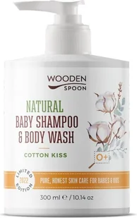 Żel pod prysznic i szampon do włosów dla dzieci 2 w 1 Bawełna Kiss WoodenSpoon 300 ml - Kosmetyki kąpielowe dla dzieci - miniaturka - grafika 1