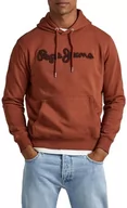 Bluzy męskie - Pepe Jeans Męska bluza z kapturem Ryan, Brązowy (Rzeźba), M - miniaturka - grafika 1