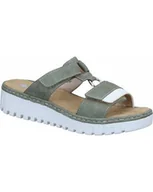 Klapki i japonki damskie - KLAPKI RIEKER - 900169-07 GREEN - Rieker - miniaturka - grafika 1