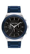 Zegarki męskie - Calvin Klein Męski analogowy zegarek kwarcowy z silikonowym paskiem 25200307, Czarny - miniaturka - grafika 1
