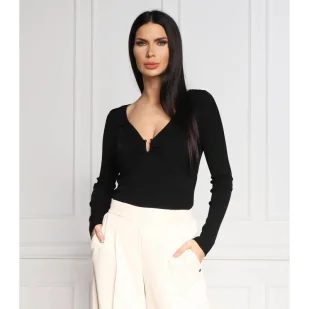 GUESS Bluzka NICOLE | Slim Fit - Bluzki damskie - miniaturka - grafika 1