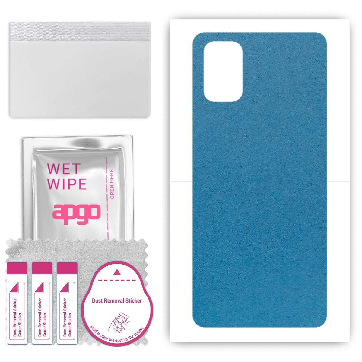 Folia naklejka skórka strukturalna na TYŁ Zamsz do Samsung Galaxy M31s - Zamsz Niebieski - apgo SKINS