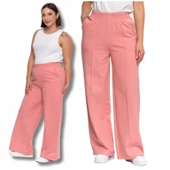 Spodnie damskie - SPODNIE DAMSKIE Szerokie Nogawki Eleganckie Dresowe Wysoki Stan MORAJ M - miniaturka - grafika 1