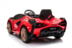 Pojazd Lamborghini SIAN Czerwony - Pojazdy elektryczne dla dzieci - miniaturka - grafika 5