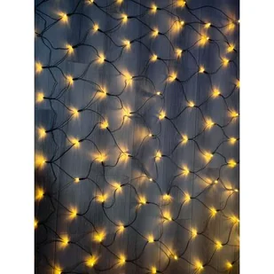 Kurtyna 108 LED w formie siatki 3 m ciepła biała - Oświetlenie świąteczne - miniaturka - grafika 1