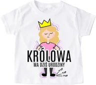 Koszulki dla dziewczynek - Koszulka na urodziny dla dziewczynki - blondynka - miniaturka - grafika 1