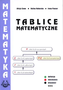 Tablice Matematyczne BR PODKOWA Alicja Cewe Halina Nahorska Irena Pancer - Materiały pomocnicze dla uczniów - miniaturka - grafika 1