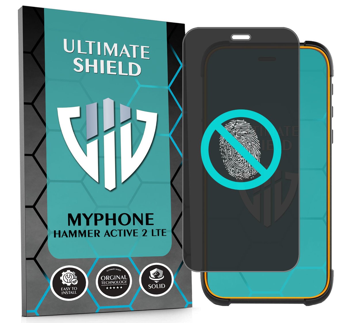 NAJLEPSZE SZKŁO 5D PEŁNE DO MYPHONE HAMMER ACTIVE 2 LTE NIETŁUKĄCE ORYGINAŁ