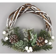 Ozdoby bożonarodzeniowe - Wieniec bożonarodzeniowy Granbury, śr. 25 cm - miniaturka - grafika 1