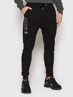 Spodnie sportowe męskie - Alpha Industries Spodnie dresowe Basic 116368 Czarny Regular Fit - miniaturka - grafika 1