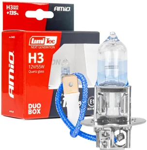 Żarówki halogenowe h3 12v 55w lumitec next generation +135% duo amio-04403 - Żarówki samochodowe - miniaturka - grafika 1