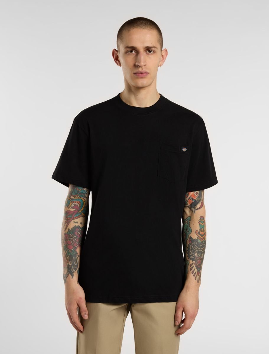 t-shirt uomo dickies heavyweight ss pocket - dk0ws450 black