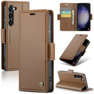 Etui CaseMe Leather do Samsung Galaxy S23 Plus - Brąz - Etui i futerały do telefonów - miniaturka - grafika 1