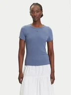 Koszulki i topy damskie - Tommy Jeans T-Shirt Essential DW0DW17383 Niebieski Slim Fit - miniaturka - grafika 1