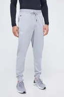 Spodnie męskie - Under Armour spodnie dresowe kolor szary gładkie - miniaturka - grafika 1