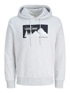 Bluzy męskie - Jack & Jones Bluza w kolorze jasnoszarym - miniaturka - grafika 1