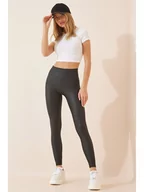 Legginsy - Happiness Istanbul Legginsy w kolorze czarnym - miniaturka - grafika 1