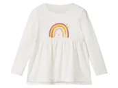Bluzki dla dziewczynek - lupilu® Koszulka dziecięca z długim rękawem (Biały, 98/104) - miniaturka - grafika 1