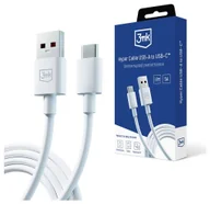 Kable USB - 3mk Hyper USB-A - USB-C 1.2m 5A biały - miniaturka - grafika 1