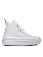 Buty dla dziewczynek - Converse Trampki CHUCK TAYLOR ALL STAR MOVE PLATFORM A03667C Biały - miniaturka - grafika 1