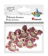 Pozostałe akcesoria dla plastyków - Titanum Filcowe koniki na biegunach 3D 6szt - miniaturka - grafika 1