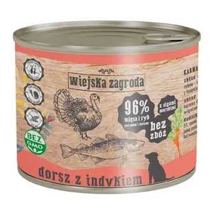 Wiejska Zagroda Dorsz z indykiem 200g Wiejska Zagroda - Mokra karma dla psów - miniaturka - grafika 1