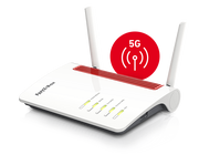 Routery - Router Wi-Fi FRITZ!Box 6850 5G MESH + Wzmacniacz Wi-Fi FRITZ!Repeater 1200 AX Wi-Fi 6 MESH - miniaturka - grafika 1