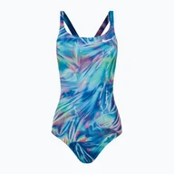 Stroje kąpielowe - Strój pływacki jednoczęściowy damski Nike Multiple Print Fastback - miniaturka - grafika 1