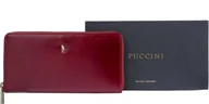 Portfele - Puccini PUCCINI skórzany portfel damsk na suwak i MU1962 ciemno czerwony RFID MU1962 - miniaturka - grafika 1