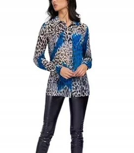 GUESS BLUZKA DAMSKA WZORZYSTA Z KOŁNIERZYKIEM DŁUGI RĘKAW S GXB - Bluzki damskie - miniaturka - grafika 1