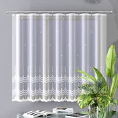 Firany - Firanka żakardowa biała 90x140cm H359 - miniaturka - grafika 1