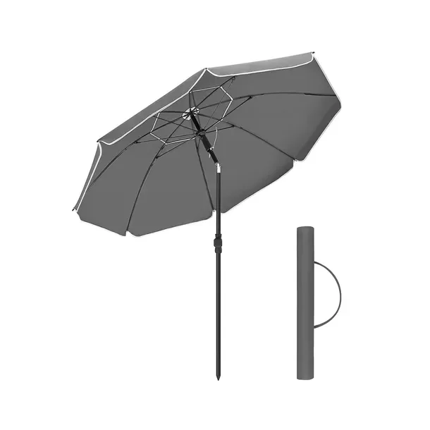 Songmics Parasol niebieski 200 x 220 cm