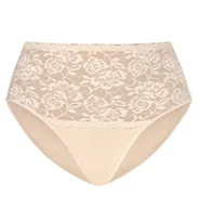Majtki damskie - Majtki bawełniane wysokie Violetta beżowe, Teyli - miniaturka - grafika 1