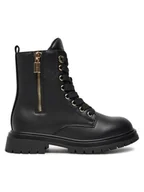 Buty dla dziewczynek - Tommy Hilfiger Trapery Lace-Up Bootie T3A5-33567-1351 M Czarny - miniaturka - grafika 1